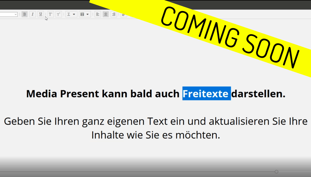 Coming Soon: Freitexte