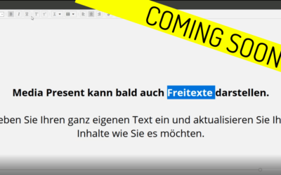 Com­ing Soon : Freitexte